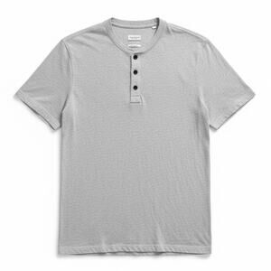 Rag and Bone Shirt Men XL Grey Standard Issue Henley Short Sleeve Pullover